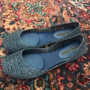 Melissa Campagna Blue Jelly Flat Sz 8 Nordstrom